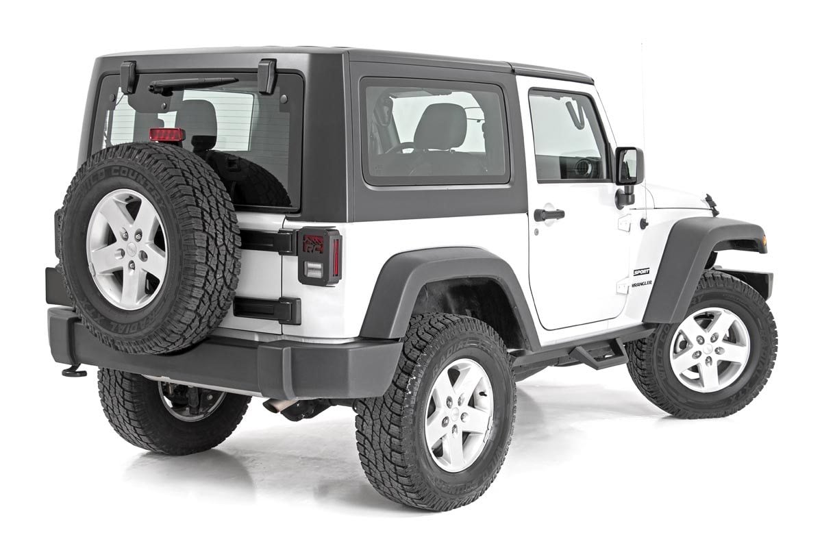 Contoured Drop Steps 2 Door Jeep Wrangler JK 4WD (2007-2018) Rough Country