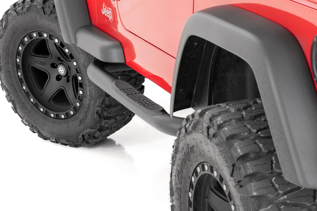 Nerf Bar 3 inch tube Jeep Wrangler TJ (97-06)/Wrangler YJ (87-95) Rough Country