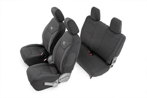 Seat Covers Front and Rear Jeep Wrangler JK 4WD (2007-2010) Rough Country