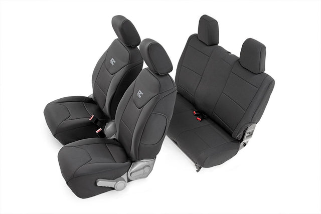 Seat Covers Front and Rear Jeep Wrangler JK 4WD (2007-2010) Rough Country