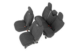 Seat Covers Front and Rear w/ Armrest Jeep Wrangler Unlimited 4WD (18-26) Rough Country
