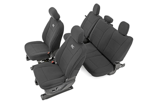 Seat Covers FR Bucket and RR Bench Ford F-150/Lightning/F-250/F-350 (15-25) Rough Country