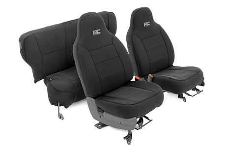 Seat Covers Non Detach Headrest FR and Rear Jeep Cherokee XJ (84-96) Rough Country