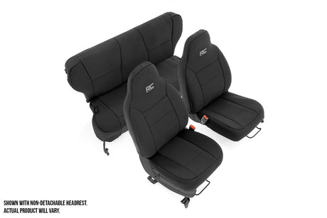 Seat Covers Detachable Headrest FR & RR Jeep Cherokee XJ 2WD/4WD (97-01) Rough Country