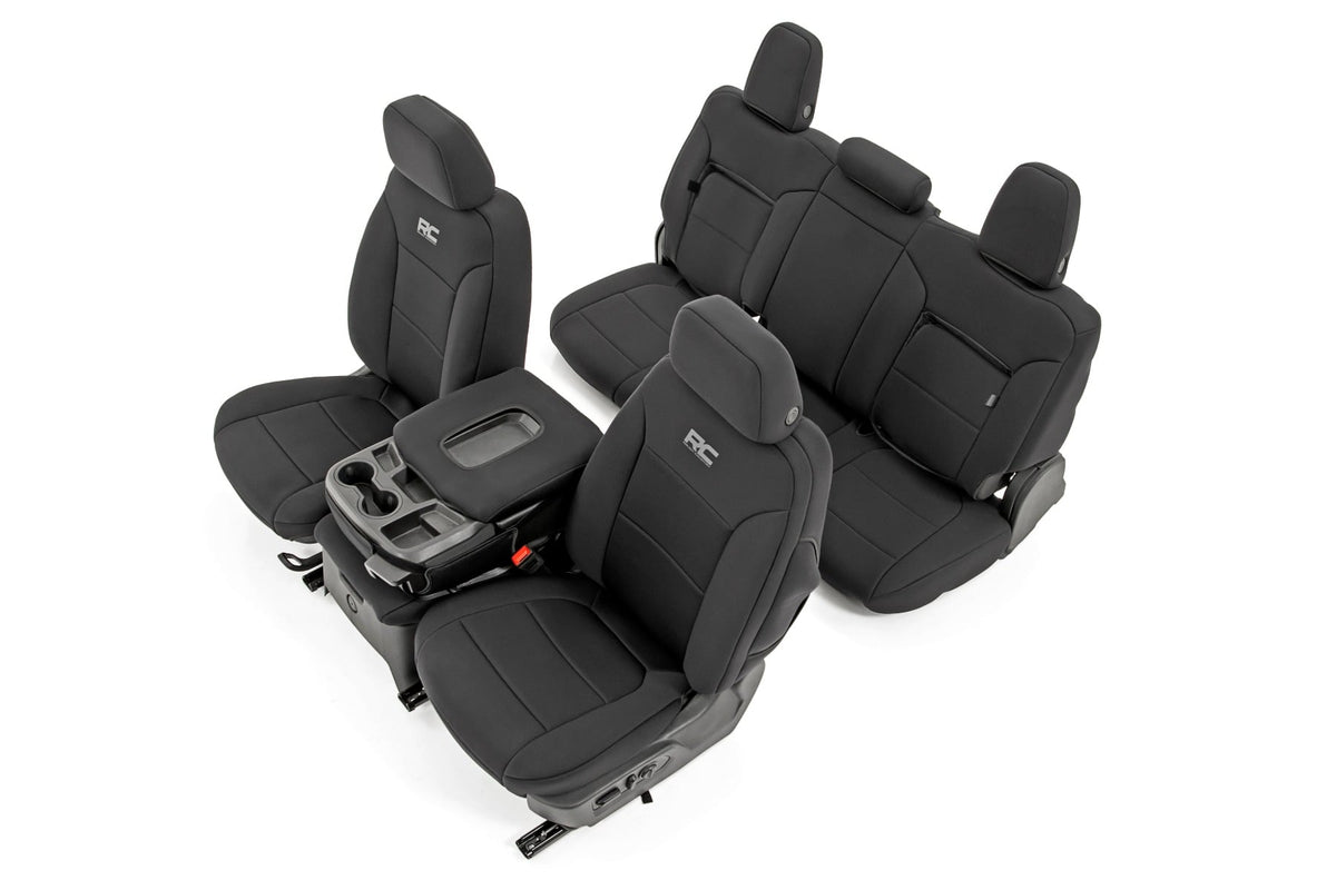 Seat Covers FR 40/20/40 RR 60/40 Chevy/GMC Sierra 1500 (19-26)/Silverado 1500 (19-26) Rough Country