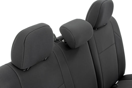 Seat Covers Black FR & RR Crew Cab Toyota Tacoma 2WD/4WD (2005-2015) Rough Country