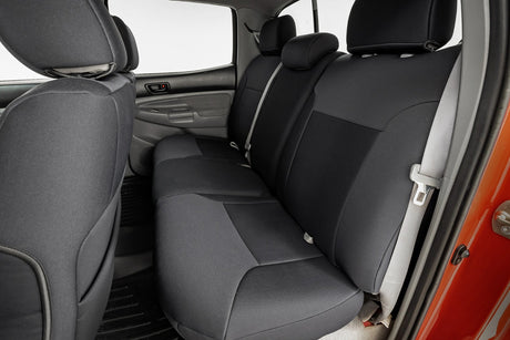 Seat Covers Gray FR & RR Crew Cab Toyota Tacoma 2WD/4WD (2005-2015) Rough Country
