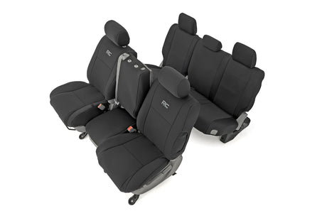 Seat Covers Gray FR w/ Console Cover and Rear Toyota Tundra 2WD/4WD (07-13) Rough Country