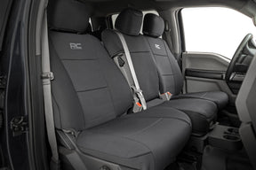 Seat Covers FR Bench and RR Bench Ford F-150/Lightning/F-250/F-350 (15-26) Rough Country