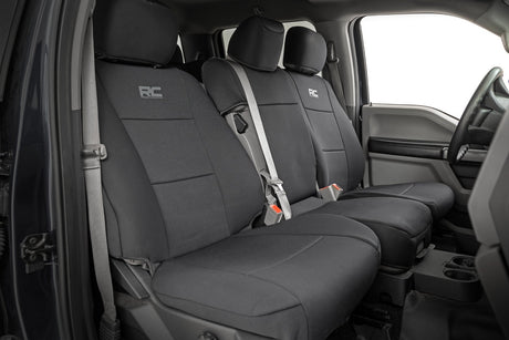 Seat Covers FR Bench and RR Bench Ford F-150/Lightning/F-250/F-350 (15-26) Rough Country