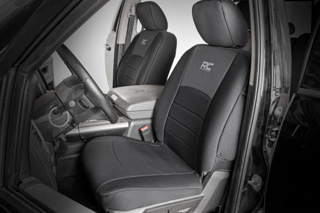 Seat Covers FR Bucket RR Full bench Ram 1500 (09-18)/2500 (11-18)/3500 (11-18) Rough Country