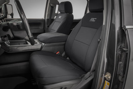 Seat Covers FR Bucket & RR 60/40 Bench Silverado/Sierra 2500HD/3500HD (14-26) Rough Country