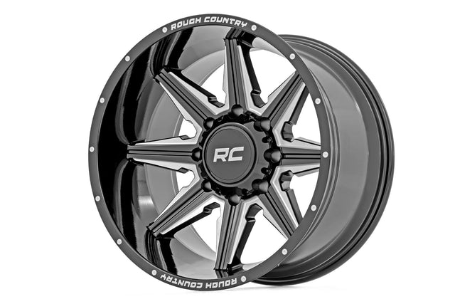91M Series Wheel One-Piece Gloss Black 20x12 8x6.5 -44mm Rough Country