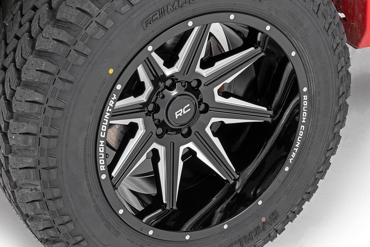 91M Series Wheel One-Piece Gloss Black 20x12 8x6.5 -44mm Rough Country