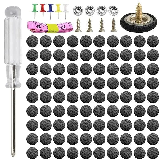 GOOSLA Car Roof Headliner Repair Kit 90 Set Black Grid A1101