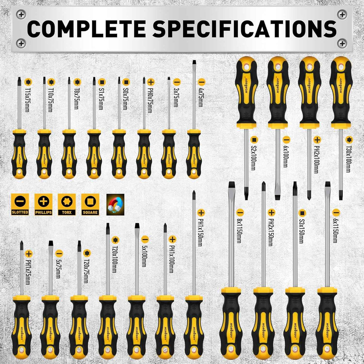 HORUSDY 140-Piece Magnetic Screwdriver & Tool Set Amazon