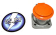 Hubbell HBLNCO Single Pole Connector, Non-Met Cover, ORANGE Camlock series 16 Hubbell