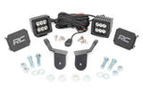 LED Light Kit Cage Mount 2 Inch Black Pair Honda Pioneer 1000 Rough Country