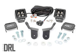 LED Light Kit Cage Mount 2 Inch Black Pair White DRL Honda Pioneer 1000/Pioneer 1000-6 Rough Country