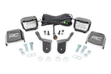 LED Light Kit Cage Mount 2 Inch Chrome Pair Wide Angle Honda Pioneer 1000 Rough Country