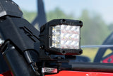 LED Light Kit Cage Mount 2 Inch Black Pair Honda Talon 1000 Rough Country