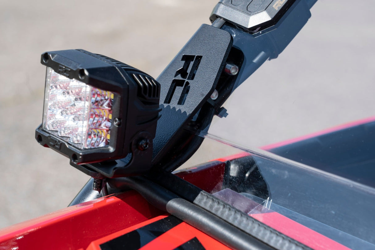 LED Light Kit Cage Mount 2 Inch Black Pair Honda Talon 1000 Rough Country