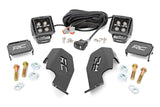 LED Light Kit Cage Mount 2 Inch Black Pair White DRL Honda Talon 1000 Rough Country