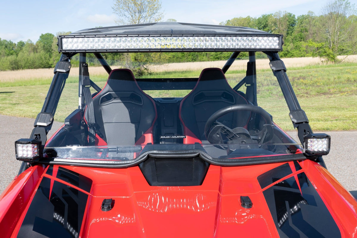 LED Light Kit Cage Mount 2 Inch Black Pair White DRL Honda Talon 1000 Rough Country