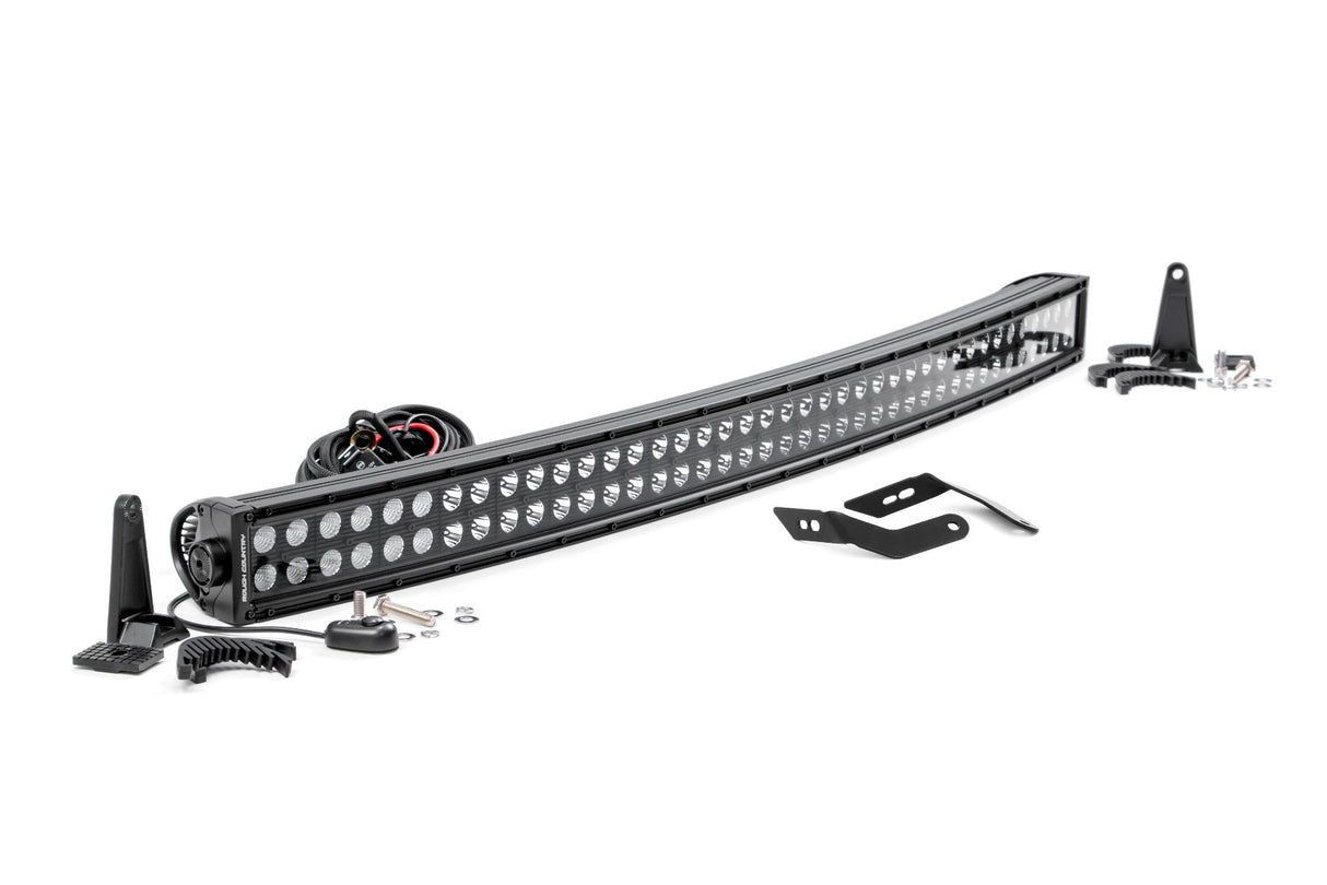 LED Light Kit Front Mount 40 Inch Black Dual Row Honda Talon 1000 Rough Country