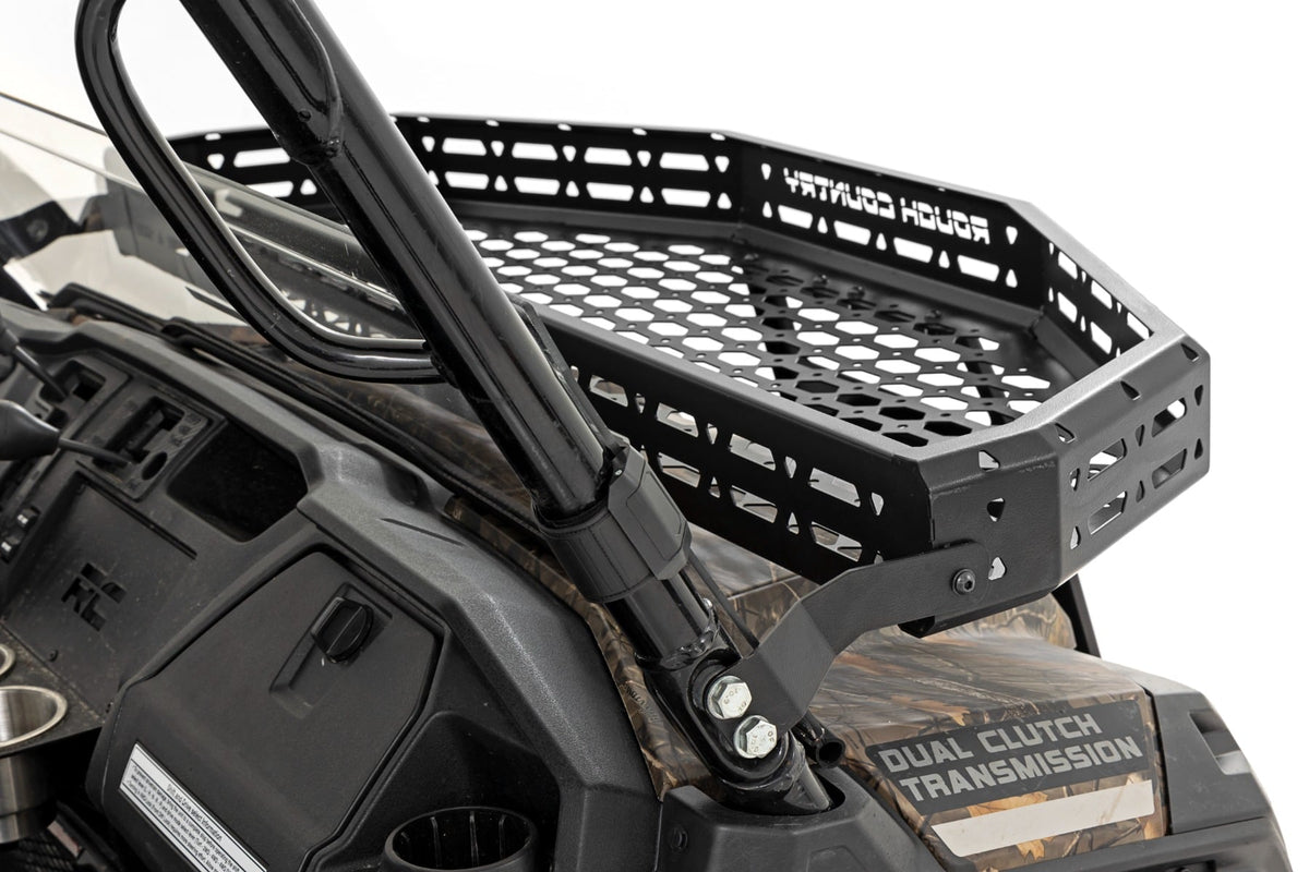 Front Cargo Rack Black Series LED 6 Inch Light Slim Line Honda Pioneer 1000 Rough Country