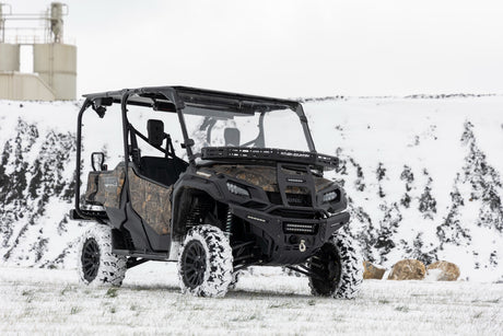 Front Cargo Rack Black Series LED 6 Inch Light Slim Line Honda Pioneer 1000 Rough Country