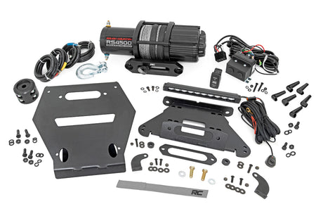 LED Light Winch Mount RS4500S 10 Inch Black Slimline Polaris RZR Pro R Rough Country