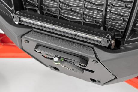 LED Light Winch Mount RS4500S 10 Inch Black Slimline Polaris RZR Pro R Rough Country