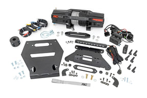 LED Light Winch Mount RS6500S 10 Inch Black Slimline Polaris RZR Pro R Rough Country