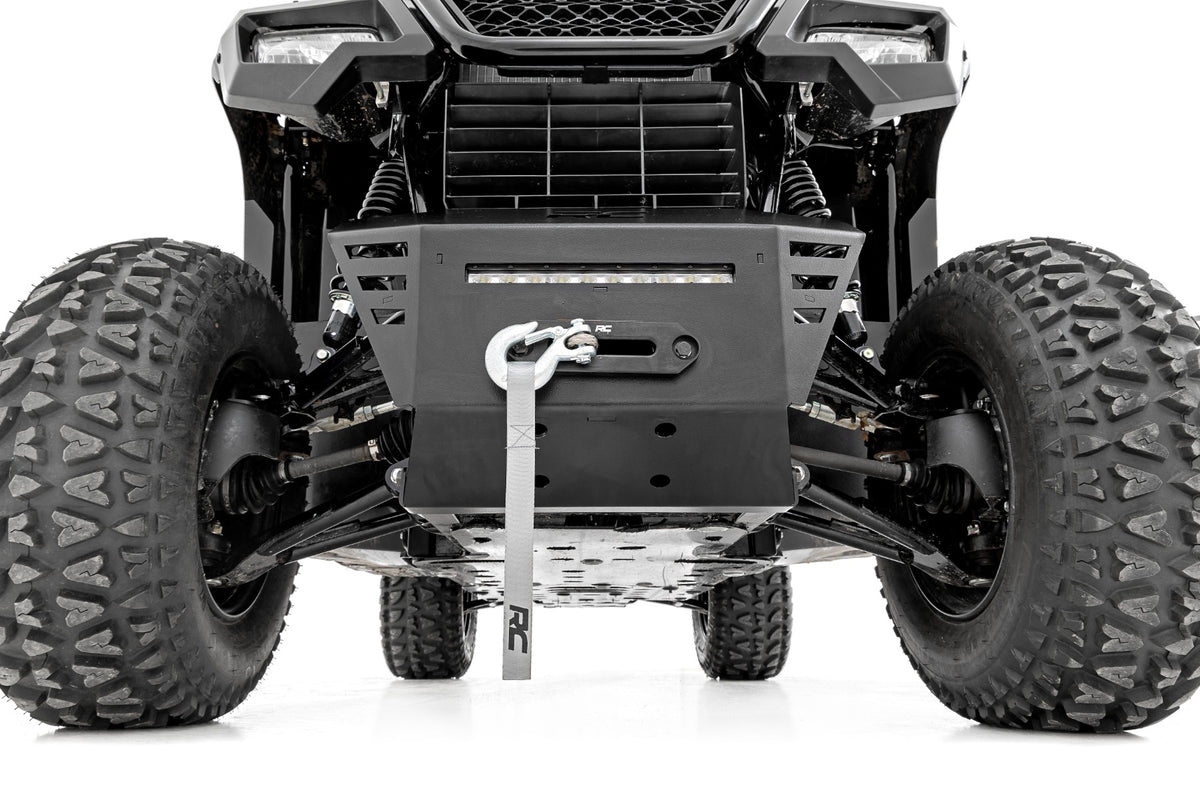 Winch Plate 10 Inch Black Slimline Honda Pioneer 520 Rough Country