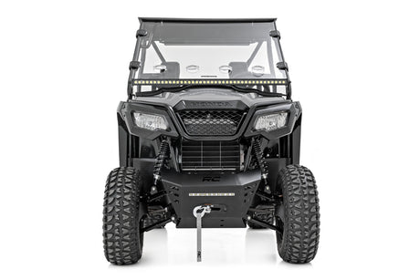 Winch Plate 4500-LB Winch 10 Inch Black Slimline Honda Pioneer 520 Rough Country