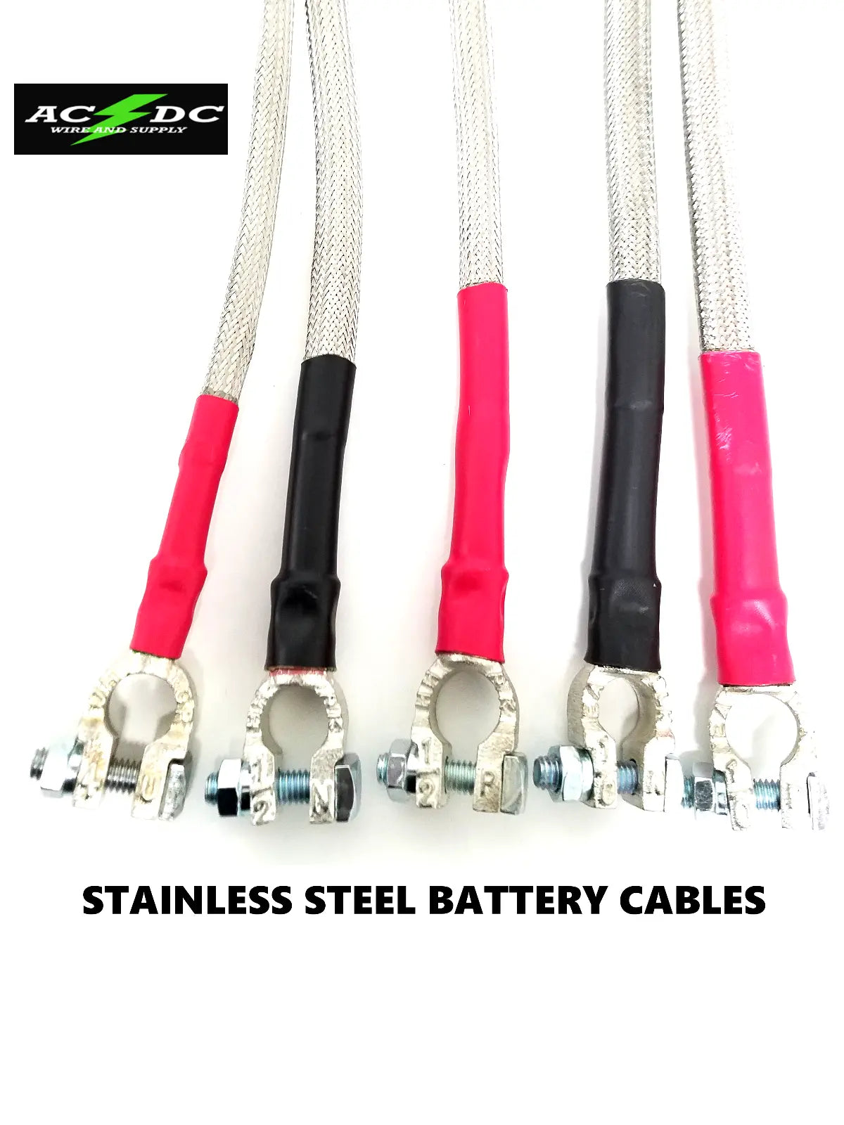 2 Awg Gauge Copper Battery Power cable POS, 304 ss, Car, Truck, RV, Boat, Solar AC/DCWIREANDSUPPLY