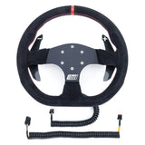 EVP.MOde Race Steering Wheel with Carbon Fiber Paddles and Quick-Release Hub Adapter Kit for Can-Am Maverick R Evolution Powersports