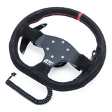 EVP.MOde Race Steering Wheel with Carbon Fiber Paddles and Quick-Release Hub Adapter Kit for Can-Am Maverick R Evolution Powersports