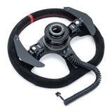EVP.MOde Race Steering Wheel with Carbon Fiber Paddles and Quick-Release Hub Adapter Kit for Can-Am Maverick R Evolution Powersports