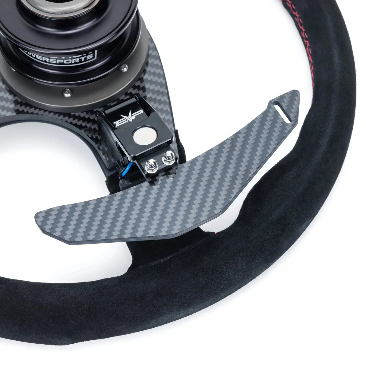 EVP.MOde Race Steering Wheel with Carbon Fiber Paddles and Quick-Release Hub Adapter Kit for Can-Am Maverick R Evolution Powersports