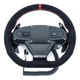 EVP.MOde Multifunction Steering Wheel with Carbon Fiber Paddles and Quick-Release Hub Adapter Kit for Can-Am Maverick R Evolution Powersports