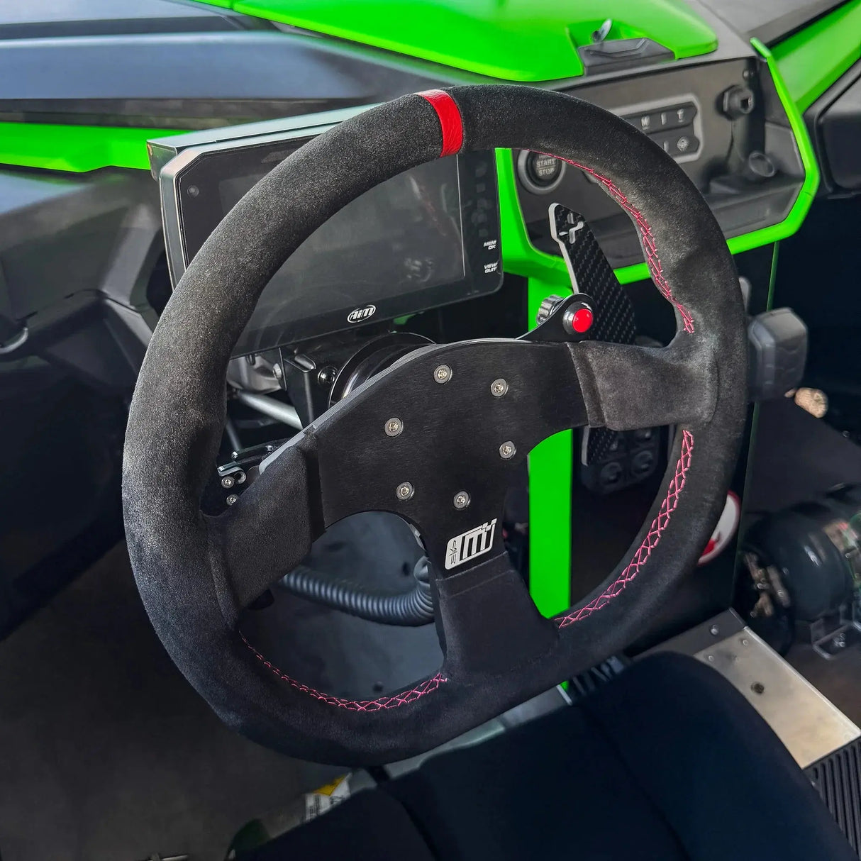 EVP.MOde Race Steering Wheel With PTT or Launch Control Buttons for Can-Am Maverick R Evolution Powersports