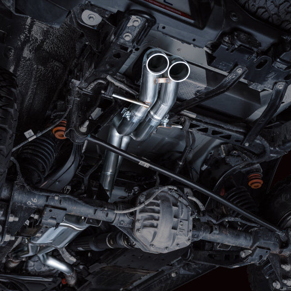 AWE Tuning SwitchPath Cat Back Exhaust with Dual BashGuards, 3-Inch Mandrel-Bent Stainless Steel and No Tips | 2022+ Ford Bronco Raptor