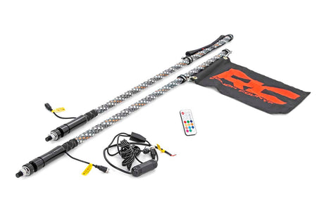 Multi-Color LED Whip 4 Foot Long Pair Rough Country
