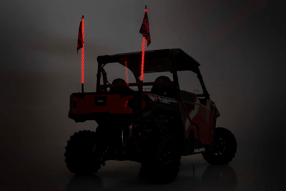 Multi-Color LED Whip 4 Foot Long Pair Rough Country