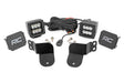 LED Light Kit Cage Mount 2 Inch Black Pair Spot Polaris General XP 4 1000 Rough Country