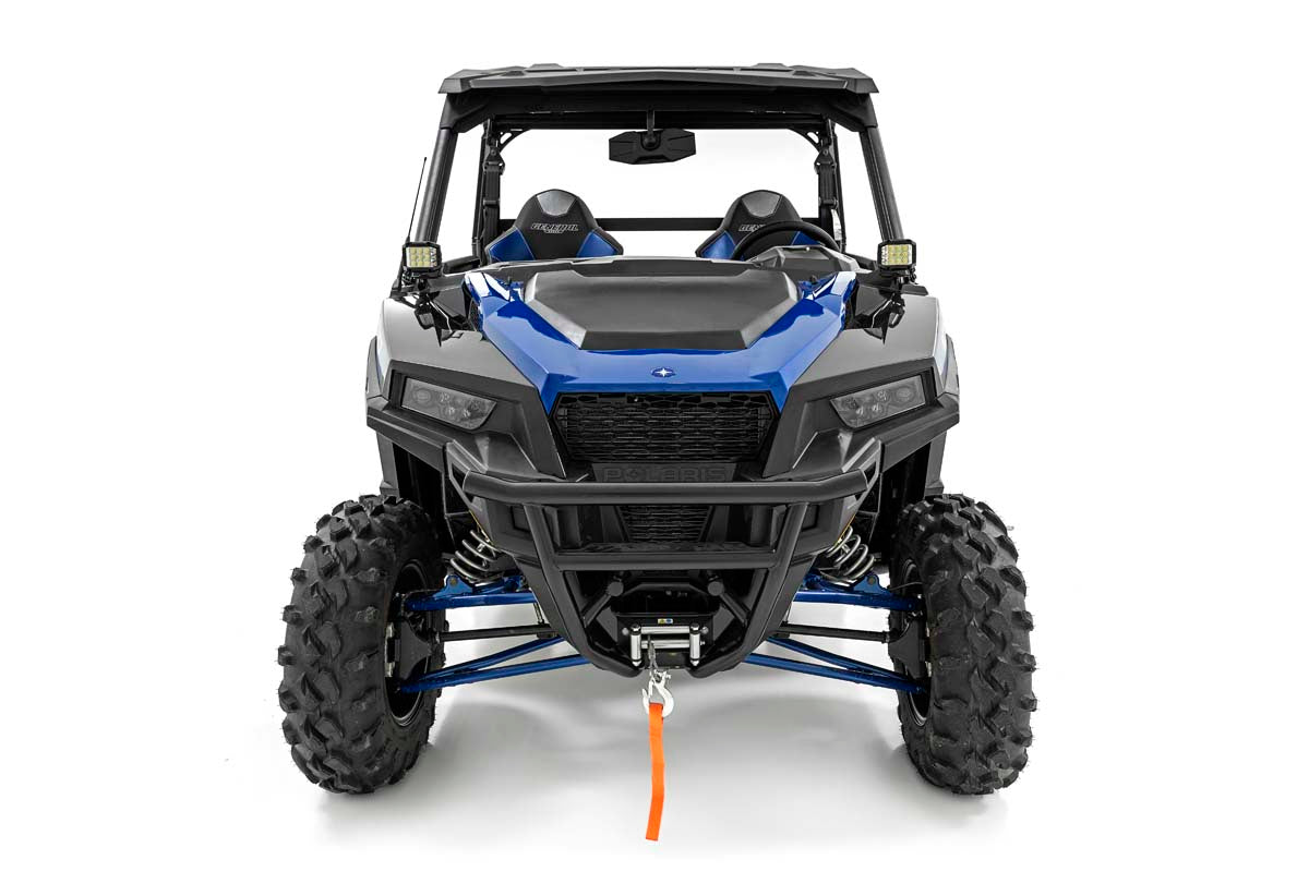 LED Light Kit Cage Mount 2 Inch Black Pair Spot Polaris General XP 4 1000 Rough Country