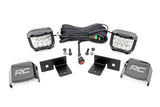 LED Light Kit Under Bed Mount 2 Inch Chrome Pair Wide Angle Polaris General XP 4 1000 Rough Country