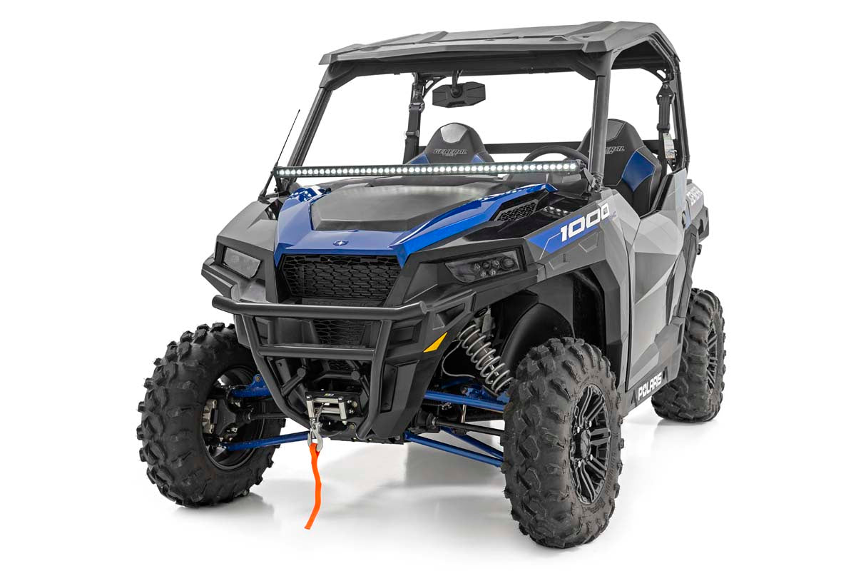 LED Light Kit Lower Windshield 50 Inch Black Single Row Polaris General XP 4 1000 Rough Country